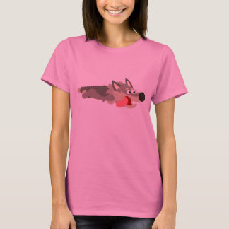 T-shirt Femme Wolf à la flotte mignonne
