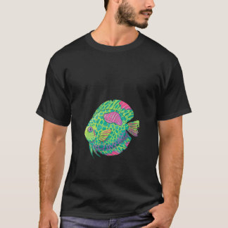 T-shirt Femme Zombie Green Cool Discus Tropical Freshwate