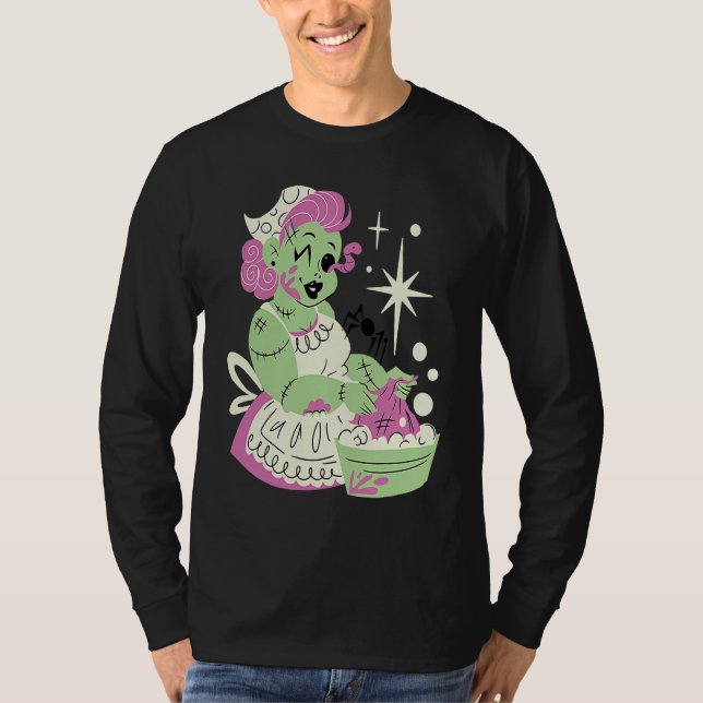 T-shirt Femme Zombie Maman Nettoyer Halloween (Devant)