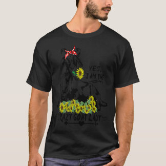 T-shirt Femmes39S Chèvre folle Dame Chèvres Animal de ferm