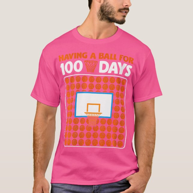 T-shirt Femmes 100 Jours De Basketball Scolaire 100 Jours  (Devant)