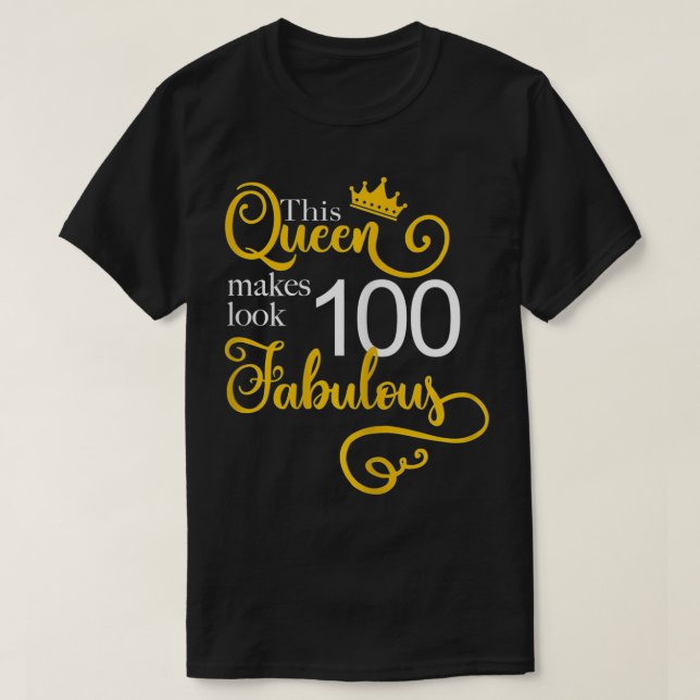 T-shirt Femmes 100e anniversaire fête cadeaux Idées grand- (Design devant)
