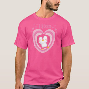 T-shirt Femmes 15 ans mignonne Penguin Anniversaire fille