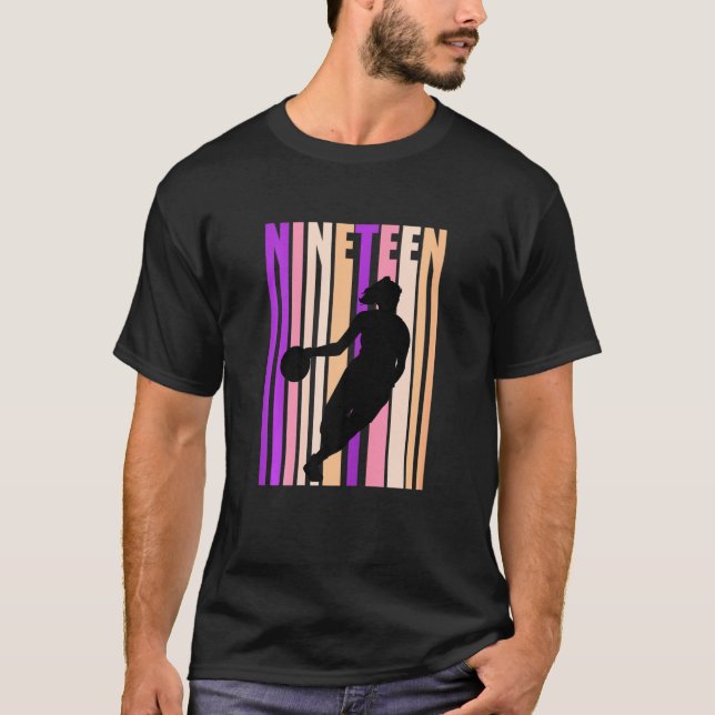 T-shirt Femmes 19ème Basket Anniversaire Femmes Retro 19 N (Devant)