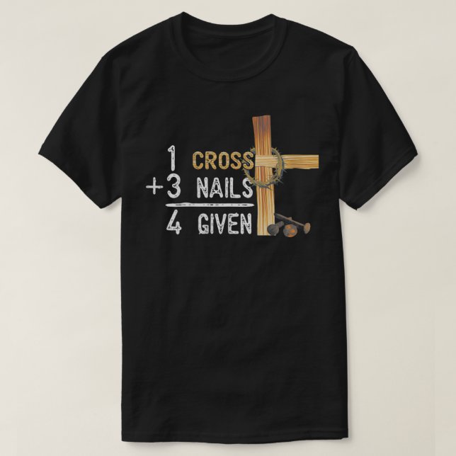 T-shirt Femmes 1 Croix Plus 3 ongles Égaux 4 Dont Faithcro (Design devant)