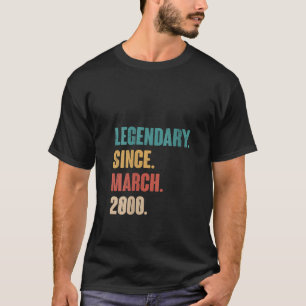 T-shirt Femmes 23 ans Vintage 2000 Anniversaire 23 mars