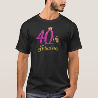 T-shirt Femmes 40 ans 40 et fabuleux depuis 1982 40e