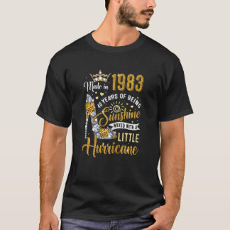 T-shirt Femmes 40 Ans Fabriqué En 1983 Anniversaire Reine 