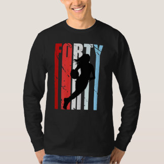 T-shirt Femmes 40ème Basket Anniversaire Femmes Retro Vint