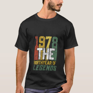 T-shirt Femmes 43e Vintage 1978 Année de naissance des lég