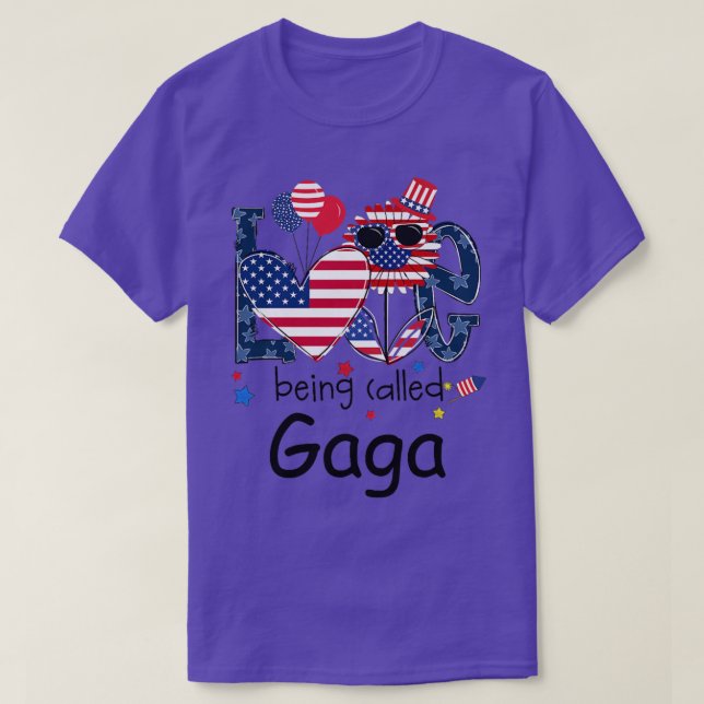 T-shirt Femmes 4 juillet Aimer Être Appelée Gaga Sunflowe (Design devant)