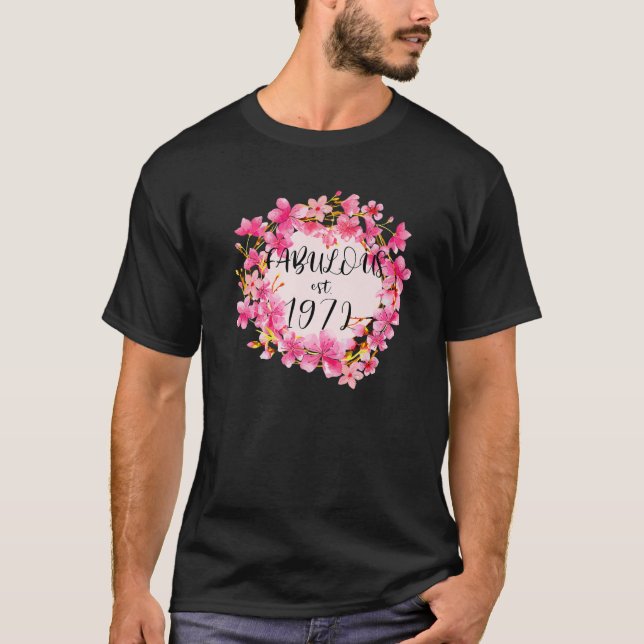 T-shirt Femmes 50 Ans Fabuleux Depuis 1972 Joyeux 50E B (Devant)
