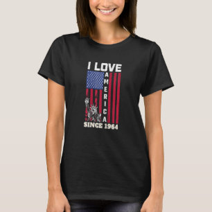 T-shirt Femmes 58e anniversaire I Love America depuis 1964