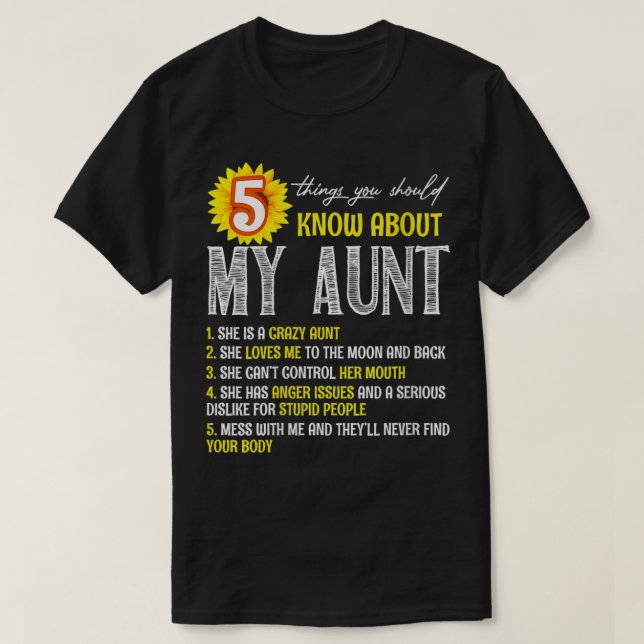 T-shirt Femmes 5 Choses Que Vous Devriez Savoir Sur Ma Tan (Design devant)