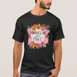 T-shirt Femmes 60 ans Fabuleux depuis 1960 Joyeux 60ème