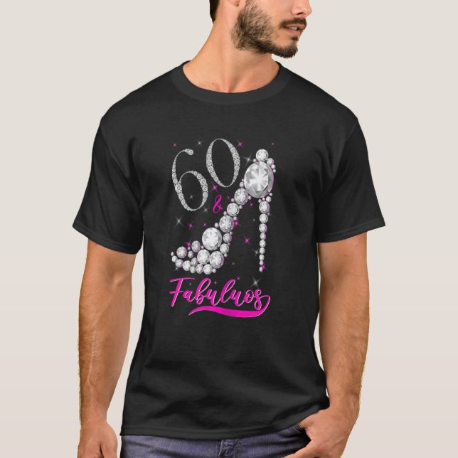 T-shirt Femmes 60 Ans Fabuleux Diamant Chaussures de Couro (Devant)