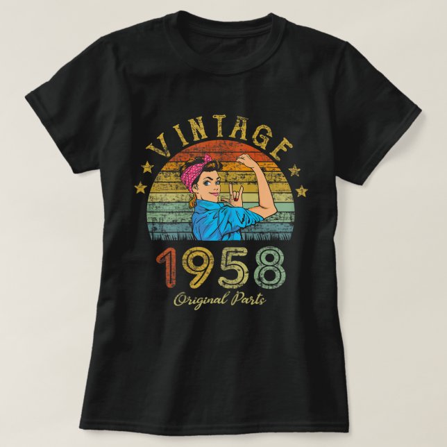 T-shirt Femmes 65 ans Awesome depuis 1958 65e anniversaire (Design devant)