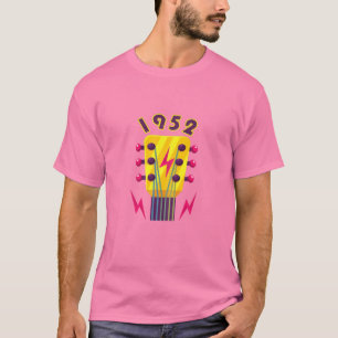 T-shirt Femmes 70 Ans Guitare Classique 1952 Pour Guitare