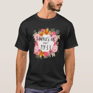 T-shirt Femmes 89 ans fabuleuses depuis 1933 Joyeux 89e an
