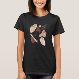 T-shirt Femmes Abstrait minimaliste Cactus esthétique Boho