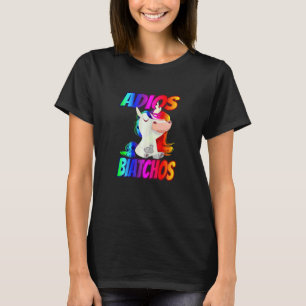 T-shirt Femmes Adios Biatchos  Doigt D'honneur Licorne 1
