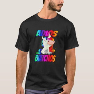 T-shirt Femmes Adios Biatchos  Licorne du majeur 1
