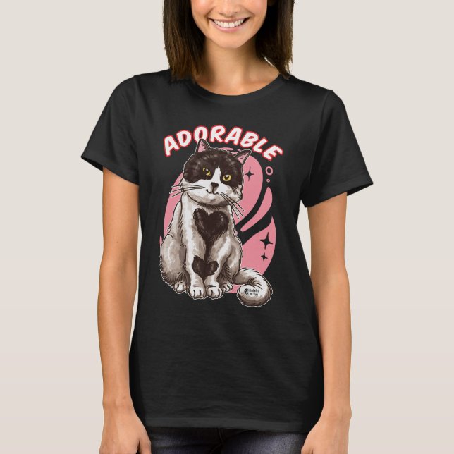 T-shirt Femmes adorables Noir (Devant)