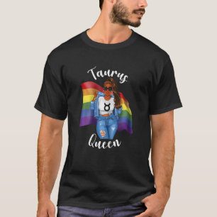 T-shirt Femmes Africaines Gay Taurus Reine LGBTQ Black Wom