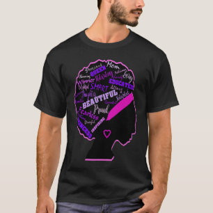 T-shirt Femmes afro-américaines Afro Monde Monde Monde Che