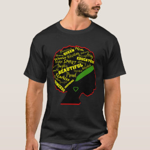 T-shirt Femmes Afro-Américaines Afro Wordal Word Cheveux F