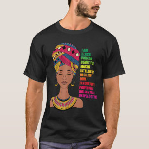 T-shirt Femmes afro-américaines BHM Melanin Histoire noire