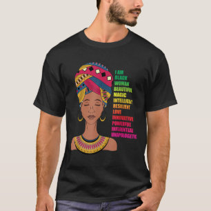 T-shirt Femmes afro-américaines BHM Melanin Histoire noire