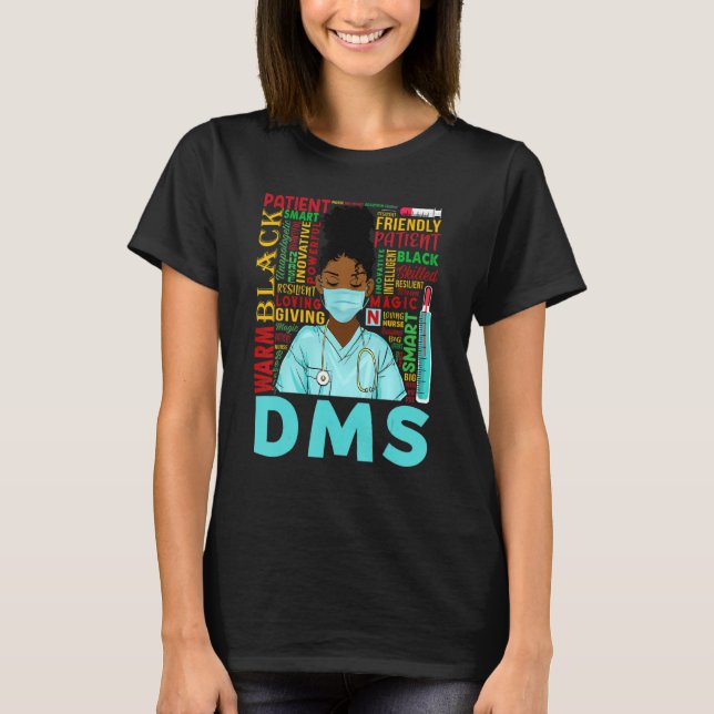 T-shirt Femmes afro-américaines Black Dms Nurse Black Hist (Devant)