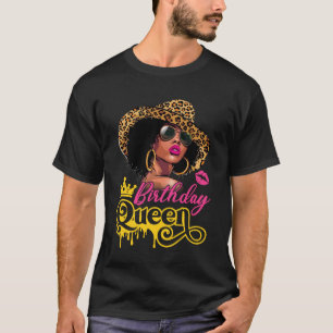 T-shirt Femmes afro-américaines noires C'est mon anniversa