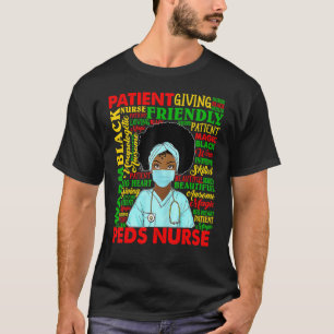 T-shirt Femmes afro-américaines Peds noirs Nurse Black His