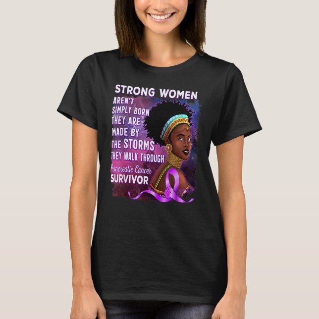 T-shirt Femmes afro-américaines victimes du cancer du panc (Devant)