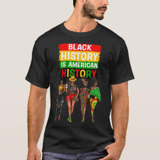 T-shirt Femmes Afro Noires Fière L'histoire Des Noirs Est