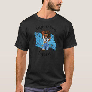 T-shirt Femmes Afro St Lucian Capricorne Queen African St