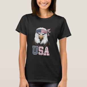 T-shirt Femmes Aigle Enfants Américains Drapeau Patriotiqu