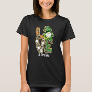T-shirt FEMMES Aimer Omi Vie Gnome Funny St Patrick Jour S