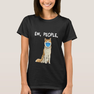T-shirt Femmes Akita Ew Personnes Chien Portant Un Masque