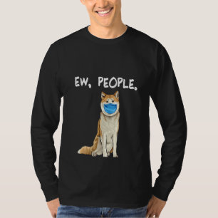 T-shirt Femmes Akita Ew Personnes Chien Portant Un Masque
