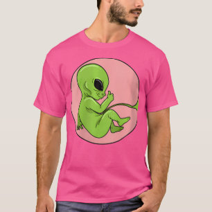 T-shirt Femmes Aliens Fet Embryo Bébé Grossesse Ufo