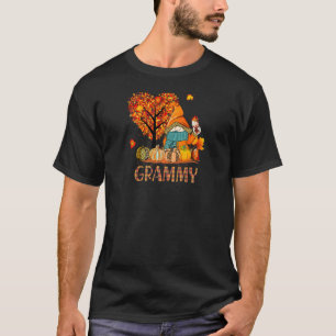 T-shirt FEMMES Amour Automne Gnomes Grammy Halloween Pumpk