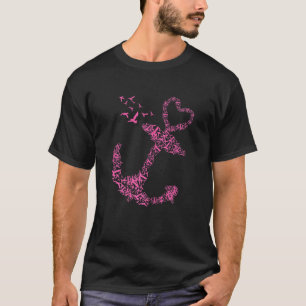 T-shirt Femmes Ancre Coeur Rose Pour Femmes