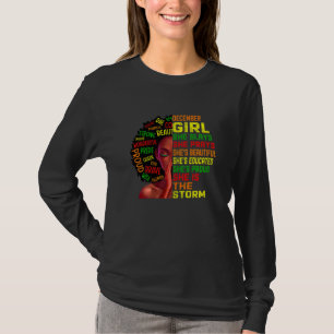 T-shirt Femmes Anniversaire Filles Noires Femmes Décembre