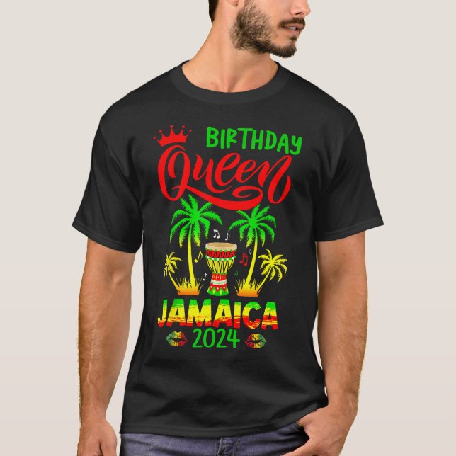 T-shirt Femmes Anniversaire Queen Party Jamaïque Girls Tri (Devant)