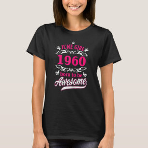 T-shirt Femmes Anniversaire Vêtements Vintages Juin 1960 N