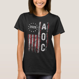 T-shirt Femmes Aoc Alexandria Ocasio Cortez 2028 Pour Pres