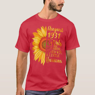 T-shirt Femmes Août Filles 1931 91e Anniversaire Cadeaux 9